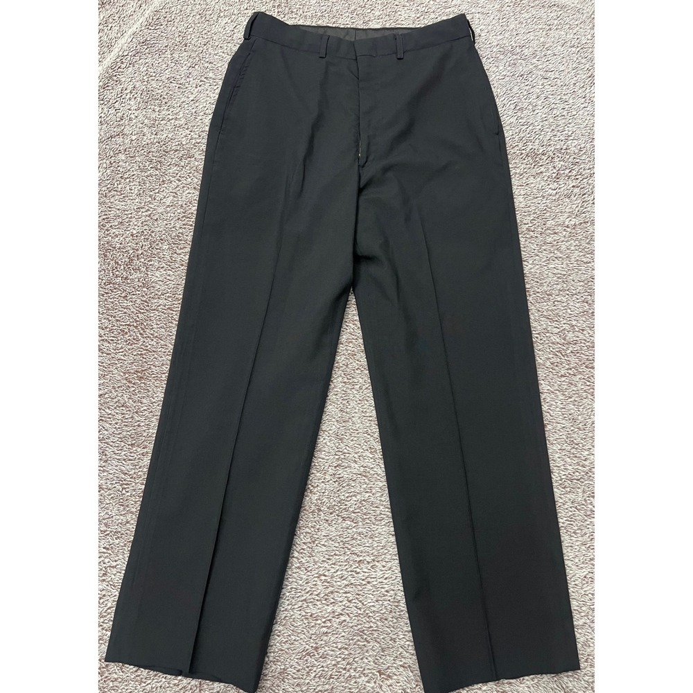 Vintage 1976 US Navy Tropical Trousers 32R Poly Wool Military Dress Pants
